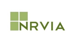 A green logo of the nrvia.